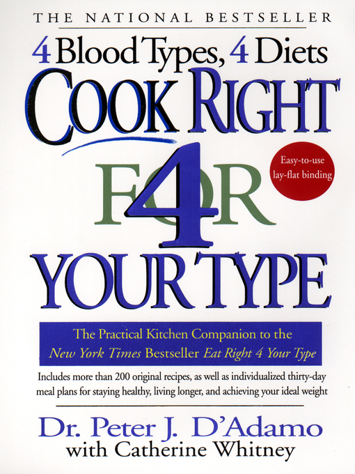 Title details for Cook Right 4 Your Type by Dr. Peter J. D'Adamo - Wait list